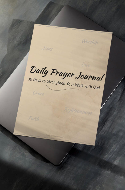 30 Day Prayer Journal Christian, Digital Download | Faith Journal, Guided Daily Devotional & Scripture Reflection Pages, Instant PDF